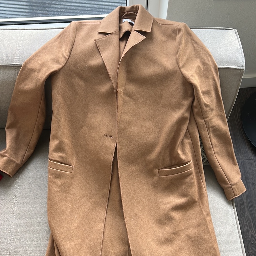 & Other Stories Light Brown long wool coat